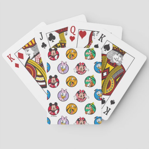 Mickey & Friends Classic Circles Pattern Poker Cards