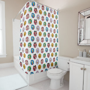 Mickey & Friends Classic Circles Pattern Shower Curtain