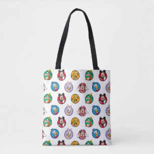 Mickey & Friends Classic Circles Pattern Tote Bag