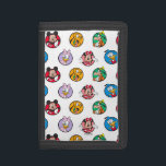 Mickey & Friends Classic Circles Pattern Trifold Wallet<br><div class="desc">Celebrate the Sensational Six in style! This charming pattern features Mickey Mouse, Minnie, Donald, Daisy, Goofy, and Pluto, each showcased in their own vibrant, color-coded circular frame. The polka dot pattern layout gives this design a clean, rhythmic feel while highlighting the unique personality of every character. Set against a crisp...</div>