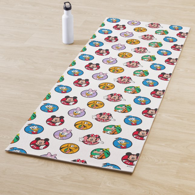 Mickey & Friends Classic Circles Pattern Yoga Mat (In Situ)