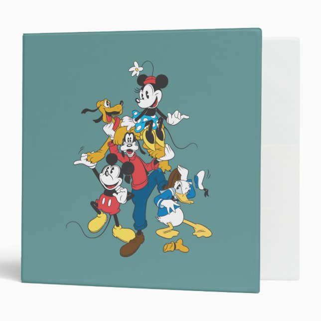 Mickey & Friends | Classic Group 3 Ring Binder (Front/Inside)