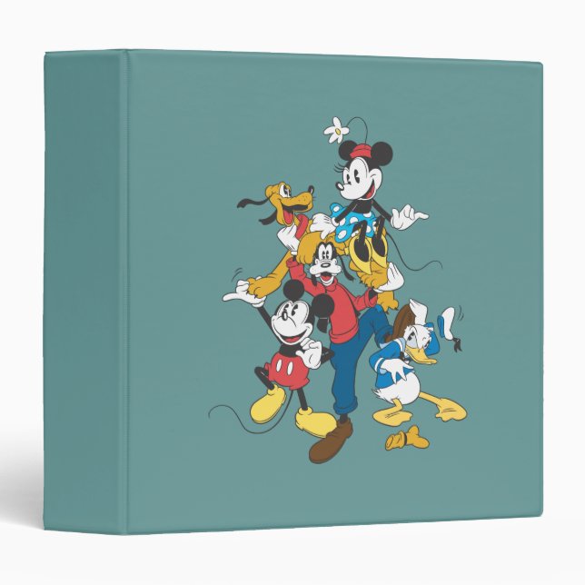 Mickey & Friends | Classic Group 3 Ring Binder (Front/Spine)
