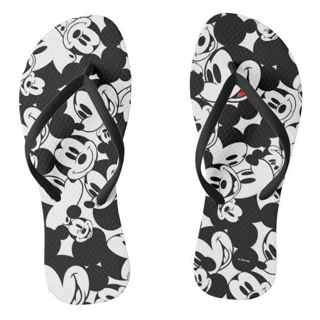 Mickey & Friends | Classic Mickey Pattern Flip Flops (Footbed)