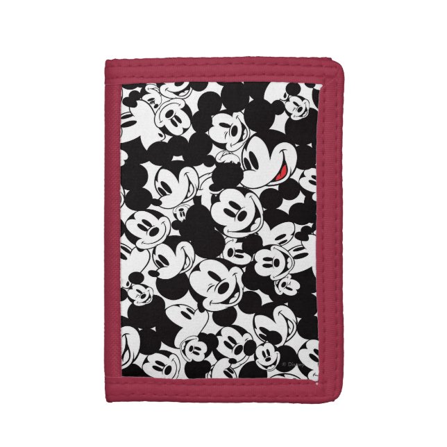 Mickey & Friends | Classic Mickey Pattern Trifold Wallet (Front Vertical)
