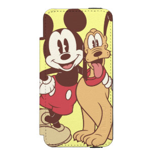 Mickey & Friends   Classic Mickey & Pluto iPhone SE/5/5s Wallet Case