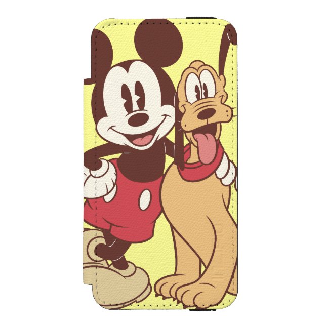 Mickey & Friends | Classic Mickey & Pluto Incipio iPhone Wallet Case (Folio Front)