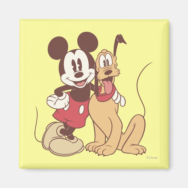 Mickey & Friends | Classic Mickey & Pluto Magnet (Front)