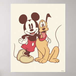 Mickey & Friends Classic Mickey & Pluto Poster