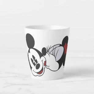 Mickey & Friends classic Minnie kissing Mickey Latte Mug