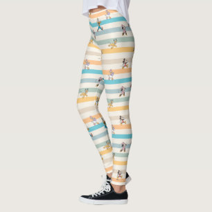 Mickey & Friends Classic Multi-Stripe Pattern Leggings