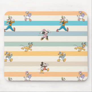 Mickey & Friends Classic Multi-Stripe Pattern Mouse Pad