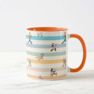 Mickey & Friends Classic Multi-Stripe Pattern Mug