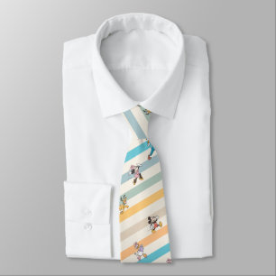 Mickey & Friends Classic Multi-Stripe Pattern Neck Tie