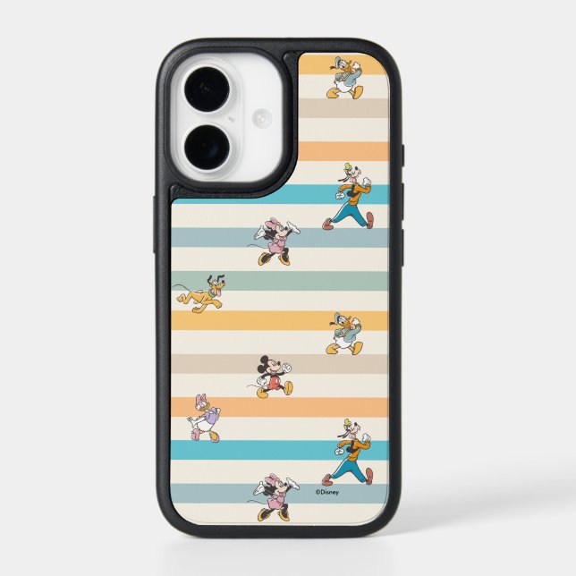 Mickey & Friends Classic Multi-Stripe Pattern Otterbox iPhone Case (Back)