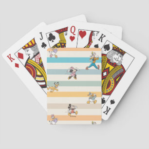 Mickey & Friends Classic Multi-Stripe Pattern Poker Cards