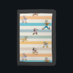 Mickey & Friends Classic Multi-Stripe Pattern Trifold Wallet<br><div class="desc">Celebrate the ultimate squad goals with this delightful Mickey & Friends "On the Move" design! Featuring Mickey Mouse, Minnie, Donald Duck, Daisy, Goofy, and Pluto, this playful pattern captures the gang in a classic, retro-inspired art style. Set against a backdrop of soft, multi-colored horizontal stripes, this design brings a cheerful,...</div>