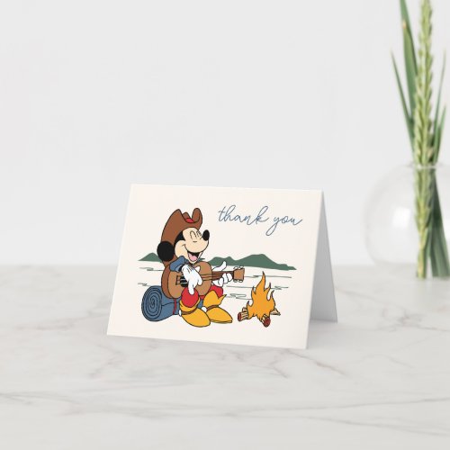 Mickey  Friends  Cowboy Rodeo Birthday Thank You Card