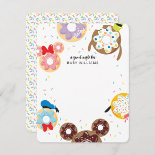 Mickey & Friends Donut - Baby Shower Note Card