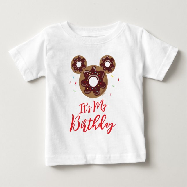 Mickey & Friends Donut Sweet One - First Birthday Baby T-Shirt (Front)