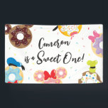 Mickey & Friends Donut Sweet One - First Birthday Banner<br><div class="desc">Celebrate your child's first birthday with delightful Mickey Mouse and friends donuts. These charming products will be sure to be a hit at any birthday party!</div>