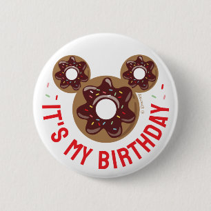 Mickey & Friends Donut Sweet One - First Birthday Button