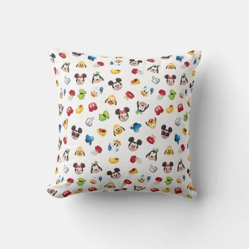 Mickey  Friends Emoji Pattern Throw Pillow