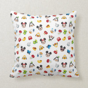 Mickey & Friends Emoji Pattern Throw Pillow