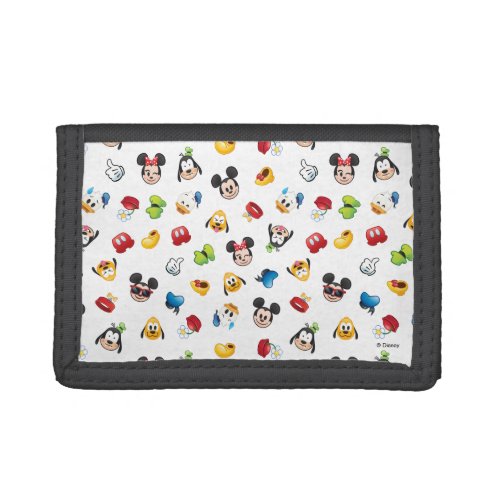 Mickey  Friends Emoji Pattern Tri_fold Wallet