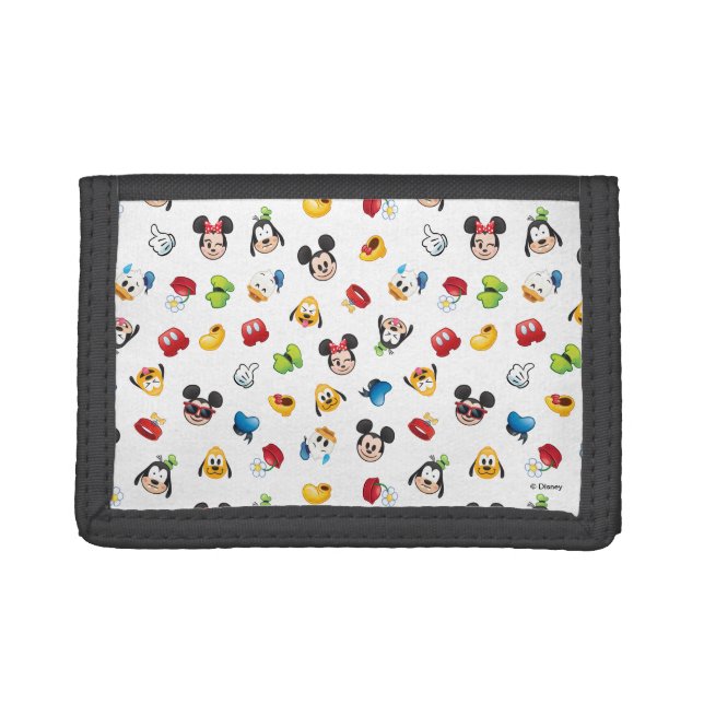 Mickey & Friends Emoji Pattern Trifold Wallet (Front)