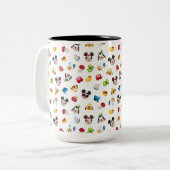 Mickey & Friends Emoji Pattern Two-Tone Coffee Mug (Front Left)