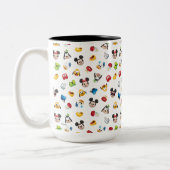 Mickey & Friends Emoji Pattern Two-Tone Coffee Mug (Left)