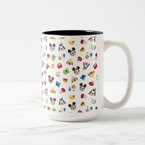 Mickey  Friends Emoji Pattern Two_Tone Coffee Mug