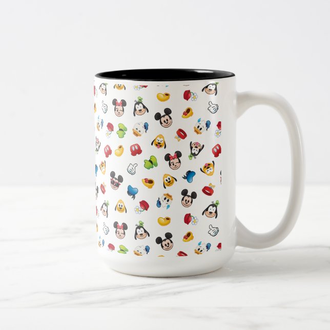 Mickey & Friends Emoji Pattern Two-Tone Coffee Mug (Right)