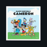 Mickey & Friends Golf Birthday Napkins<br><div class="desc">Celebrate a tee-rific birthday with these fun and sporty Mickey & Friends birthday napkins! Featuring Mickey Mouse, Minnie Mouse, Goofy, Pluto, Donald Duck, and Daisy Duck all dressed in colorful golf attire, this playful design shows the gang enjoying a day on the green under a bright blue sky with fluffy...</div>