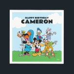 Mickey & Friends Golf Birthday Napkins<br><div class="desc">Celebrate a tee-rific birthday with these fun and sporty Mickey & Friends birthday napkins! Featuring Mickey Mouse, Minnie Mouse, Goofy, Pluto, Donald Duck, and Daisy Duck all dressed in colorful golf attire, this playful design shows the gang enjoying a day on the green under a bright blue sky with fluffy...</div>