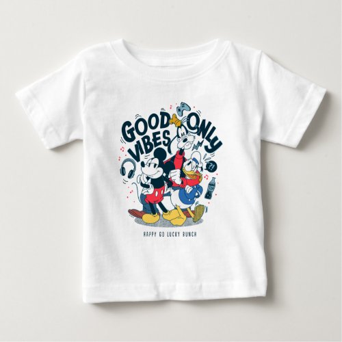 Mickey  Friends  Good Vibes Only Baby T_Shirt