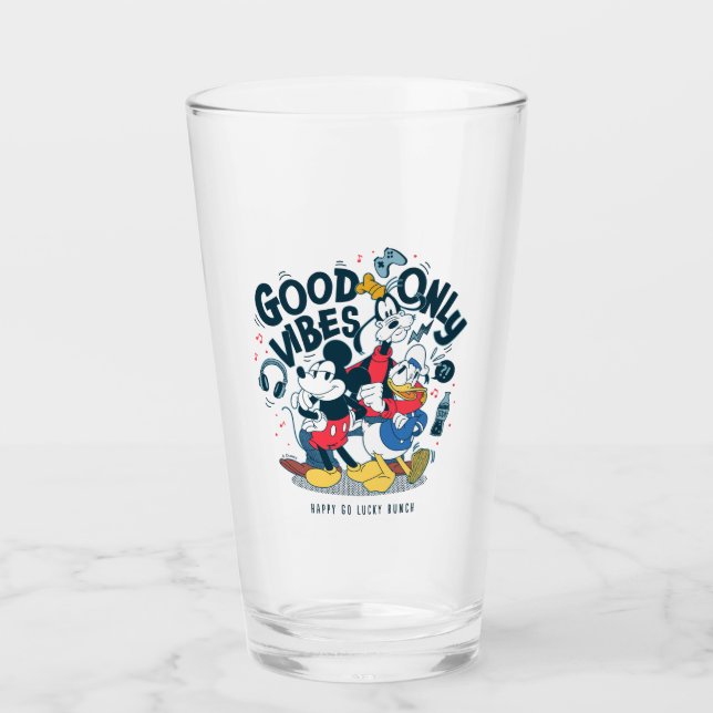 Mickey & Friends | Good Vibes Only Glass (Front)