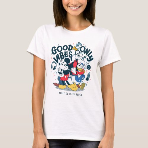 Mickey  Friends  Good Vibes Only T_Shirt