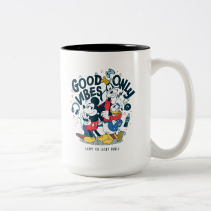 Mickey & Friends Good Vibes Only Two-Tone Coffee Mug