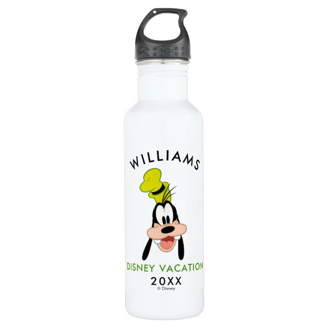 Mickey & Friends | Goofy - Family Vacation & Year Stainless Steel Water Bottle (Front)