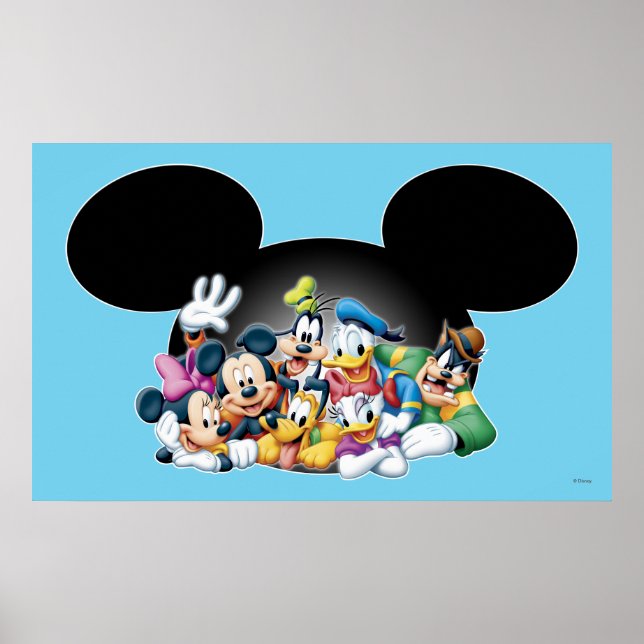 Mickey & Friends | Group in Mickey Ears 3 Poster (Front)
