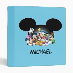 Mickey & Friends Group in Mickey Ears Binder