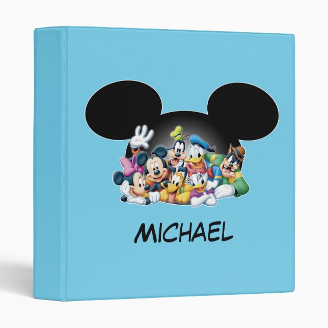Mickey & Friends | Group in Mickey Ears Binder (Front/Spine)