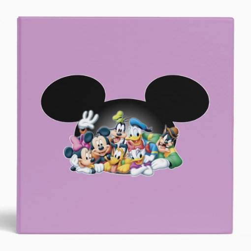 Mickey & Friends | Group in Mickey Ears Binder | Zazzle