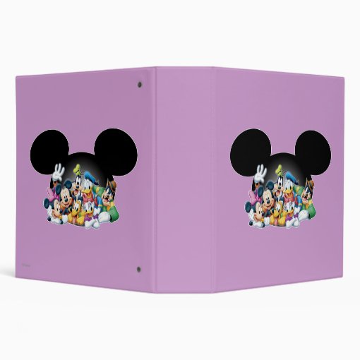 Mickey & Friends | Group in Mickey Ears Binder | Zazzle