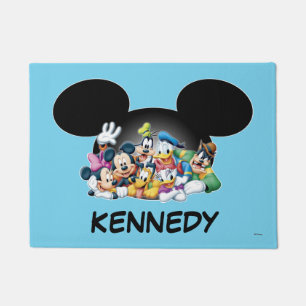 Mickey & Friends Group in Mickey Ears Doormat