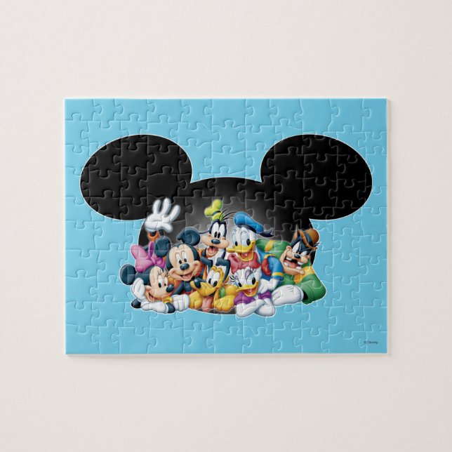Mickey & Friends | Group in Mickey Ears Jigsaw Puzzle (Horizontal)