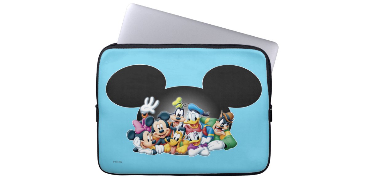 Mickey & Friends Group in Mickey Ears Laptop Sleeve Zazzle
