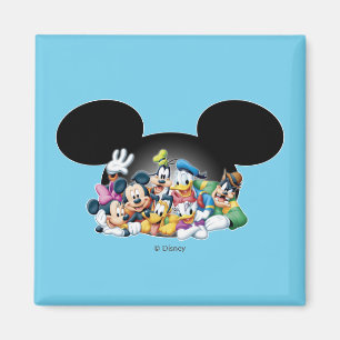 Mickey & Friends Group in Mickey Ears Magnet